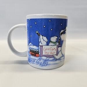 Misprint 1998 Coca Cola Polar Bear Mug Gibson Christmas Collectible